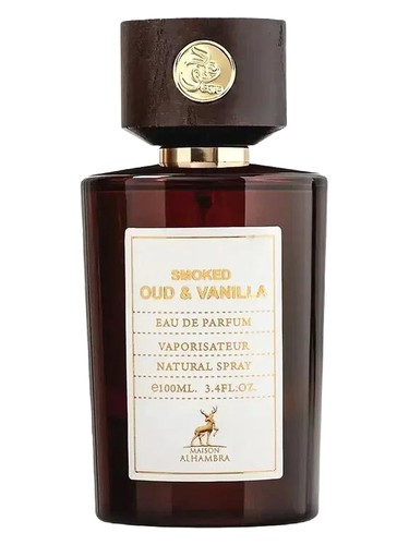 Frasco de Smoked Oud & Vanilla, de Maison Alhambra