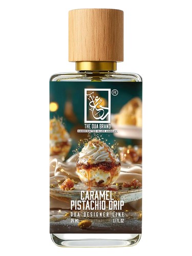 Frasco de Caramel Pistachio Drip, de The Dua Brand