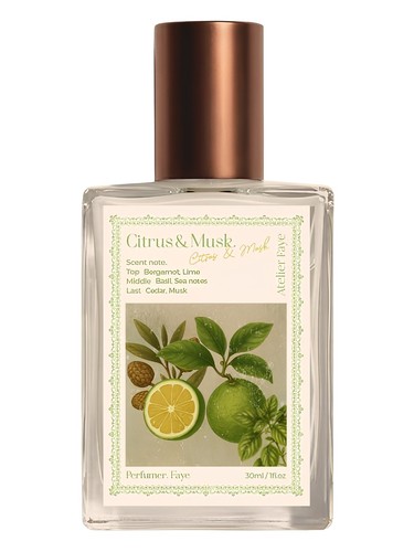 Frasco de Citrus & Musk, de Atelier Faye