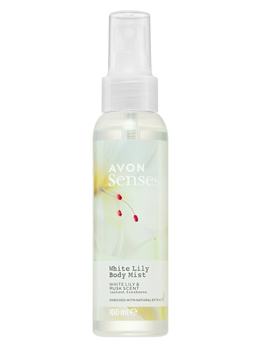 Frasco de Senses White Lily Body Mist, de Avon