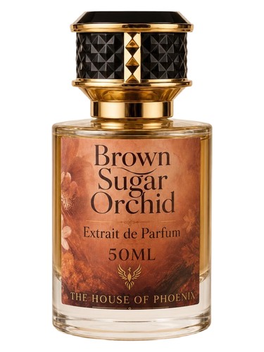 Frasco de Brown Sugar Orchid, de The House of Phoenix Perfume Collection