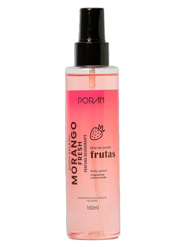 Frasco de Morango Fresh, de Porán Cosméticos