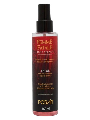Frasco de Femme Fatale Fatal, de Porán Cosméticos