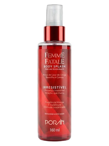 Frasco de Femme Fatale Irresistível, de Porán Cosméticos