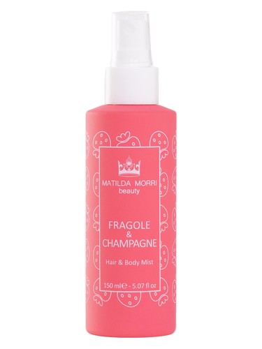 Frasco de Fragole & Champagne Hair & Body Mist, de Matilda Morri Beauty