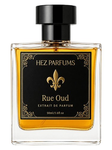 Frasco de Rue Oud, de Hez Parfums