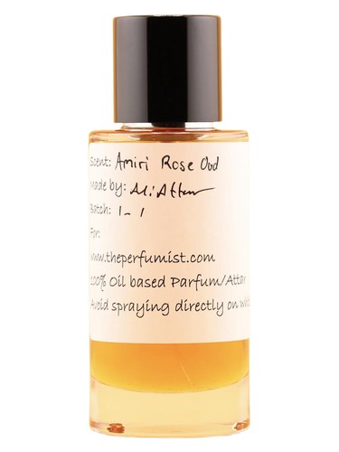 Frasco de Amiri Rose Oud, de The Perfumist