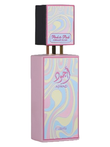 Frasco de Ajwad Pink to Pink Creamy Elixir, de Lattafa Perfumes