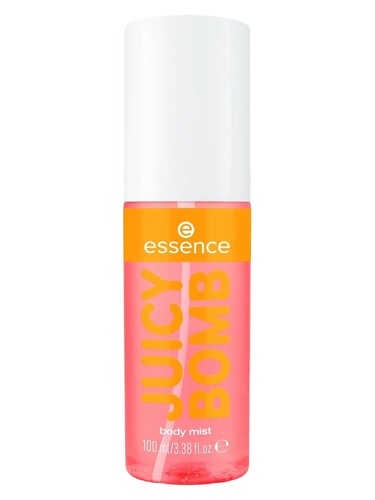 Frasco de Juicy Bomb Mango Mellow Body Mist, de essence