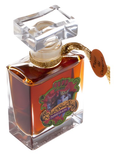 Frasco de Fleur de Caramel, de Velvet & Sweet Pea’s Purrfumery