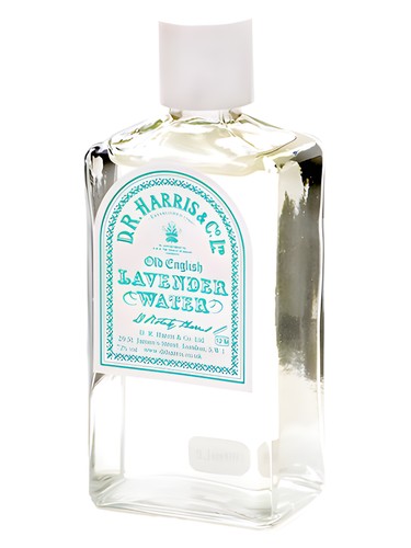 Frasco de Old English Lavender Water, de D.R.Harris