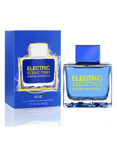 Frasco de Electric Blue Seduction for Men, de Antonio Banderas