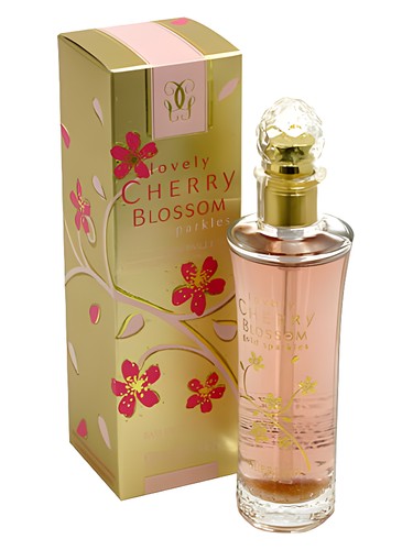 Frasco de Lovely Cherry Blossom Gold Sparkles, de Guerlain