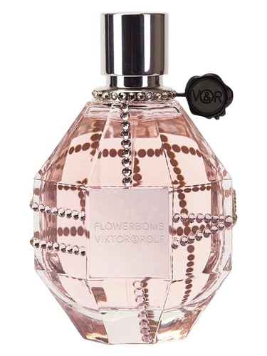 Frasco de Flowerbomb Swarovski Ribbon Edition, de Viktor&Rolf