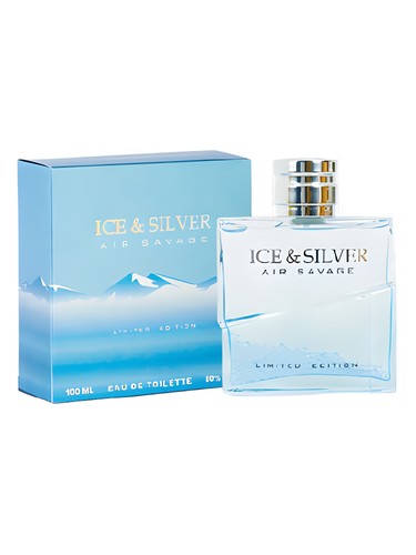 Frasco de Ice & Silver Air Savage, de Parfums Louis Armand