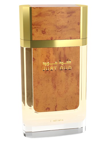 Frasco de Just Oud, de Lattafa Perfumes
