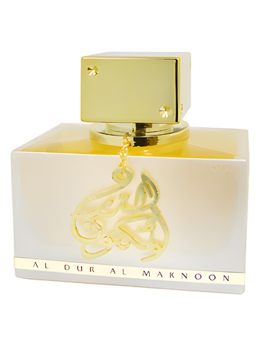 Frasco de Al Dur Al Maknoon Gold, de Lattafa Perfumes