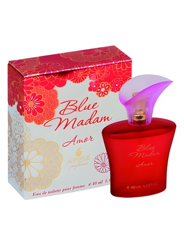 Frasco de Blue Madam Amor, de Apple Parfums