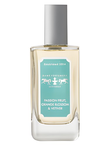 Frasco de Passion Fruit, Orange Blossom & Vetiver, de Dame Perfumery