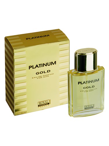 Frasco de Platinum Gold, de Royal Cosmetic