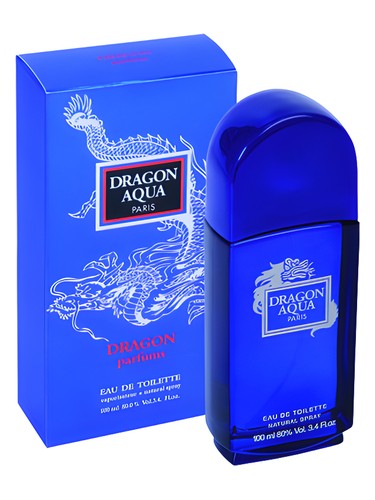 Frasco de Dragon Aqua, de Dragon Parfums