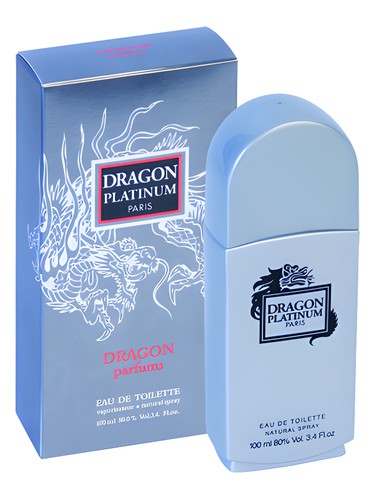 Frasco de Dragon Platinum, de Dragon Parfums