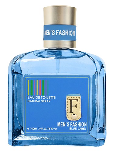 Frasco de Men's Fashion Blue Label, de Parfums Genty