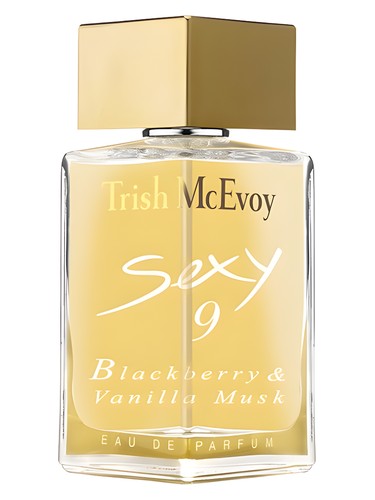 Frasco de Sexy 9 Blackberry & Vanilla Musk Eau de Parfum Gold, de Trish McEvoy