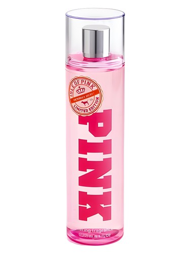 Frasco de Isle of Pink Shimmering Fragrance Mist, de Victoria's Secret
