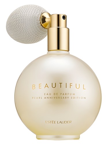 Frasco de Beautiful Eau de Parfum Pearl Anniversary Edition, de Estée Lauder