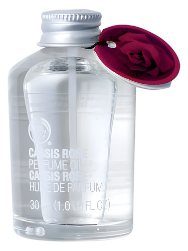 Frasco de Cassis Rose Perfume Oil, de The Body Shop