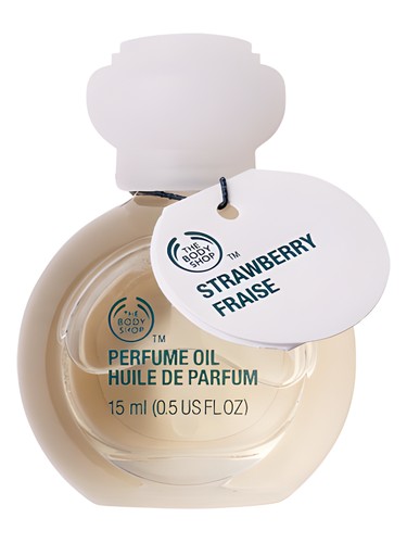Frasco de Strawberry Perfume Oil, de The Body Shop