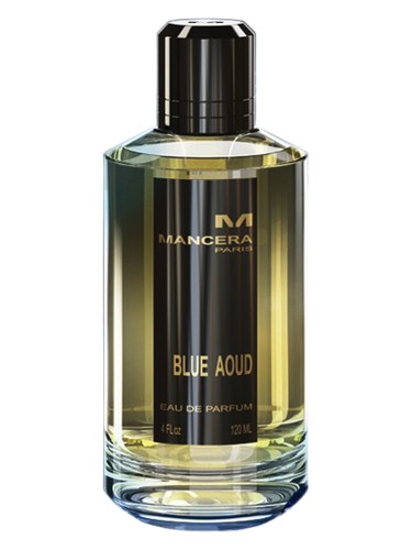 Frasco de Blue Aoud, de Mancera