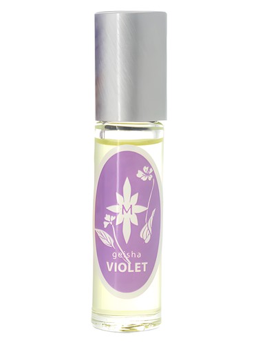 Frasco de Geisha Violet Roll-On Perfume Oil — Aroma M