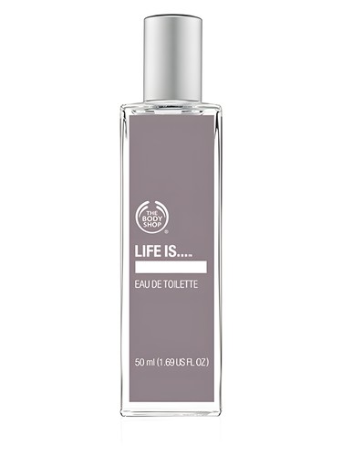 Frasco de Life Is, de The Body Shop