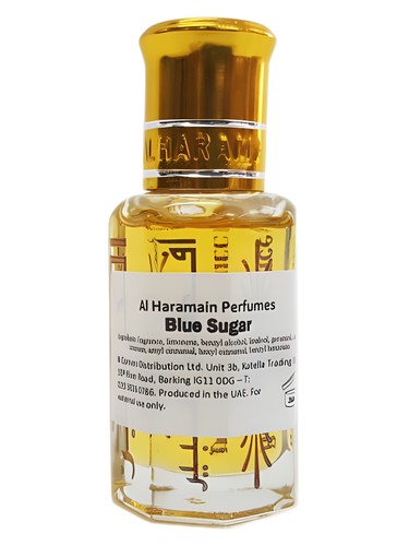 Frasco de Blue Sugar, de Al Haramain Perfumes