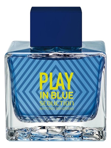 Frasco de Play In Blue Seduction For Men, de Antonio Banderas