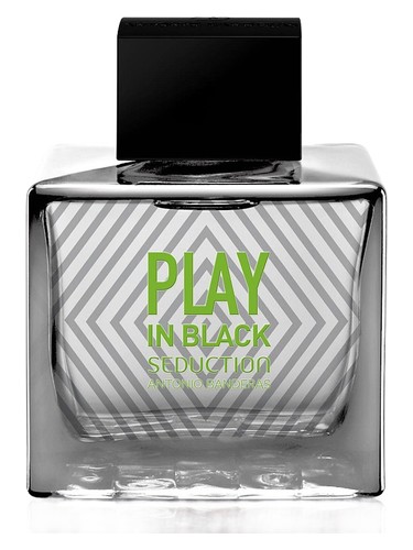 Frasco de Play In Black Seduction for Men, de Antonio Banderas