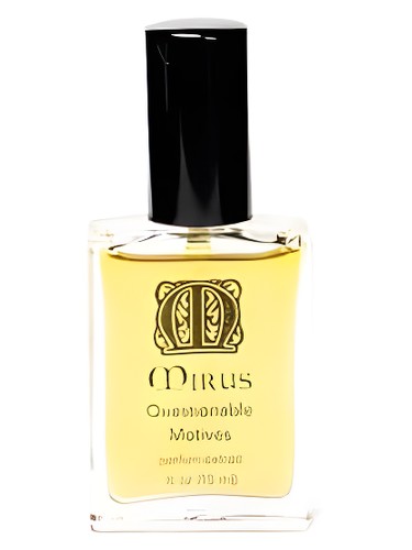 Frasco de Questionable Motives, de Mirus Fine Fragrance
