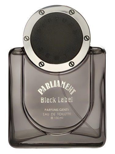 Frasco de Parliament Black Label, de Parfums Genty
