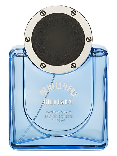 Frasco de Parliament Blue Label, de Parfums Genty