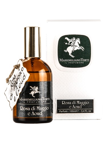 Frasco de Rosa di Maggio e Aoud, de Il Profumiere
