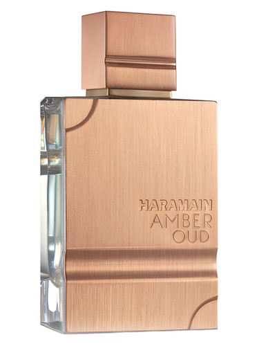 Frasco de Amber Oud, de Al Haramain Perfumes