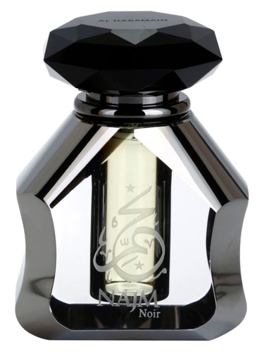 Frasco de Najm Noir, de Al Haramain Perfumes