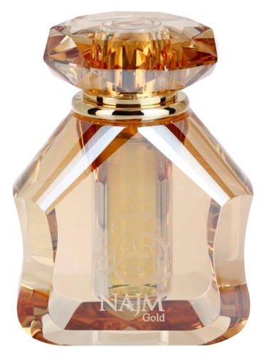 Frasco de Najm Gold, de Al Haramain Perfumes