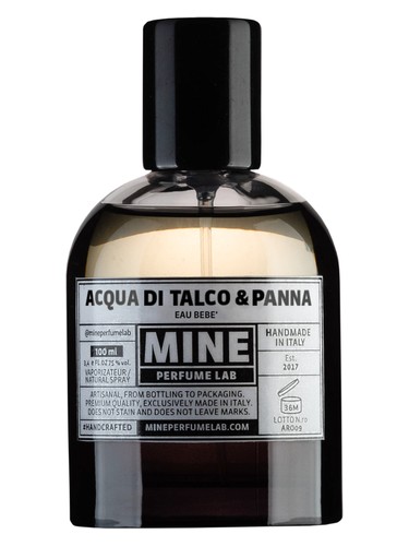 Frasco de Acqua di Talco & Panna, de Mine Perfume Lab