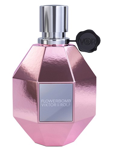 Frasco de Flowerbomb Pink Chrome, de Viktor&Rolf