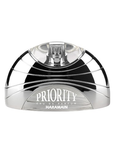 Frasco de Priority, de Al Haramain Perfumes
