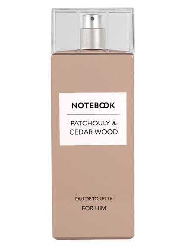 Frasco de Patchouli & Cedarwood, de Notebook