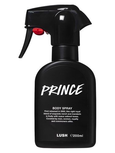 Frasco de Prince Body Spray, de Lush